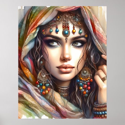 * Boho 4 A100 psychische zigeuner vrouw Poster (Voorkant)