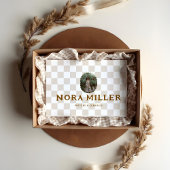 Boho À damiers Motif Merci de l'ordre Carte photo