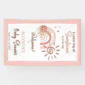 Boho A Little Ray of Sunshine Girl Baby shower Spandoek (Horizontaal)