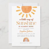 Boho A Little Ray of Sunshine Rainbow Baby shower Kaart (Voorkant)