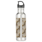 Boho aangepaste gepersonaliseerde roze & wit monog waterfles  (Achterkant)