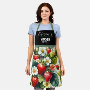 Boho Aardbei Schort - gepersonaliseerd bloemontwer