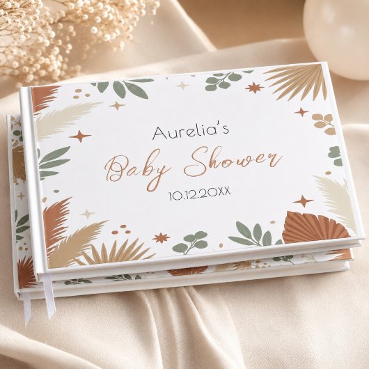Boho Aards Botanisch Echt Folie Gastenboek