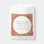 Boho Aardse Bloem Bruidsfeest Dank Je Bedankzakje (Voorkant)