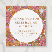 Boho Aardse Bloem Bruiloft Feest Dank Je Bedankjes Labels (Achterkant)