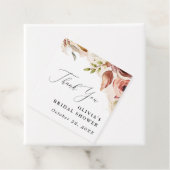 Boho Aardse Bloemen Bruiloft - Herfst Bloemen Bedankjes Labels (In situ)