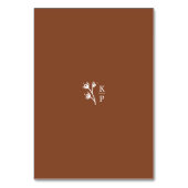 Boho aardse botanische elegante ivoor kaart (Achterkant)