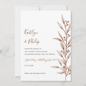 Boho aardse botanische elegante ivoor wit kaart (Voorkant)