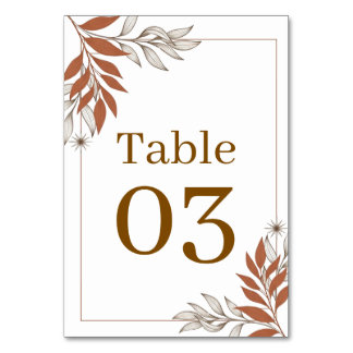 Boho Aardse Klei Blad Ontvangst Huwelijks Tafel Kaart