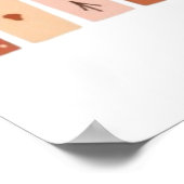 Boho Aardse Regenboog Esthetiek Poster (Hoek)