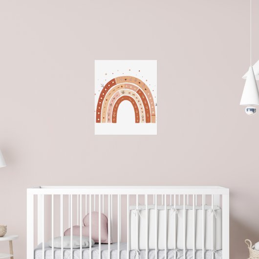 Boho Aardse Regenboog Esthetiek Poster (Kinderkamer 2)