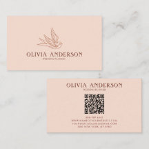 Boho aardse vogel QR code Logo Unique Terracotta