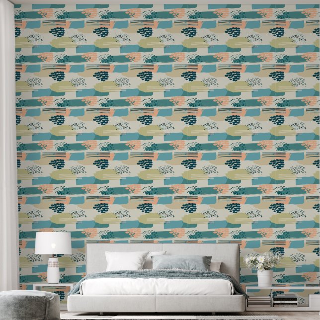 Boho Abstract 3 Behang (Slaapkamer)