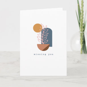 Boho Abstract Aards Botanisch Je Mis Blank Kaart