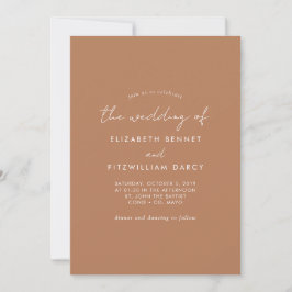 Boho Abstract | Caramel Mocha Wedding Kaart