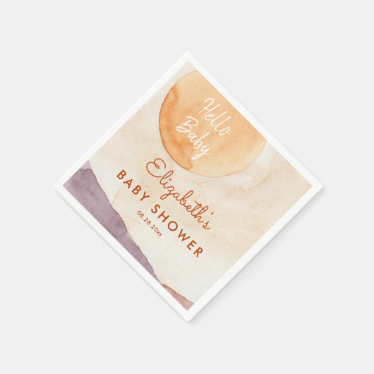 Boho Abstract Desert en Sun Baby shower Servet (Hoek)