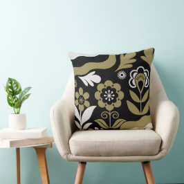 Boho Abstract Flower Art Kussen