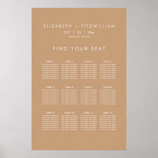 Boho Abstract | Gentle Fawn Trouwstoel Poster (Voorkant)