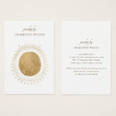 Boho Abstract Gold Circle Earring Display Card Visitekaartje (Voorkant /achterkant)