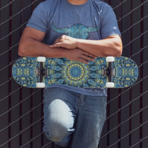 Boho Abstract Groovy Van Gogh Sterrennacht Mandala Skateboard