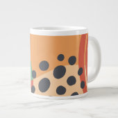 Boho abstract kunstwerk terracotta rood extra grote beker (Voorkant rechts)