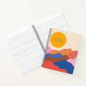 Boho Abstract Landscape Mountains, gepersonaliseer Notitieboek (Binnen)