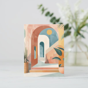 Boho Abstract landschap (10) Briefkaart