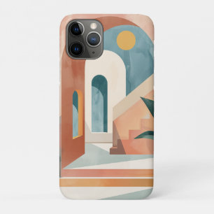 Boho Abstract landschap (10) iPhone 11 Pro Hoesje