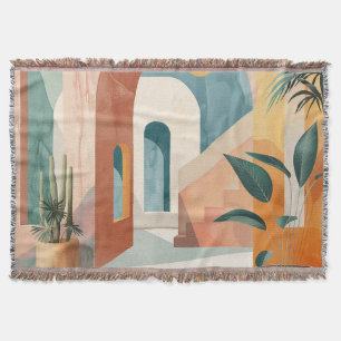 Boho Abstract landschap (10) Deken