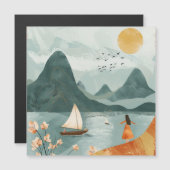 Boho Abstract landschap (11) (Voorkant / Achterkant)