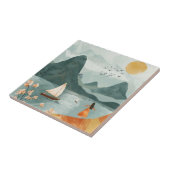 Boho Abstract landschap (11) Tegeltje (Zijkant)