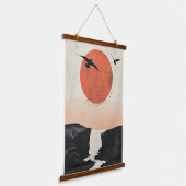 Boho Abstract landschap (12) Hangend Wandkleed (Gebogen)