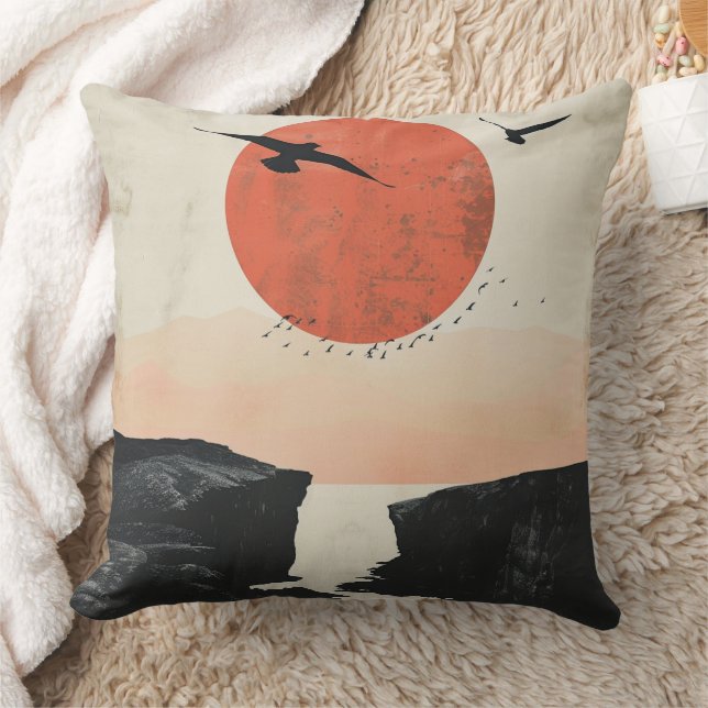 Boho Abstract landschap (12) Kussen (Deken)