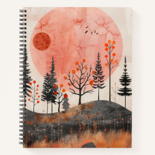 Boho Abstract landschap (13) Notitieboek