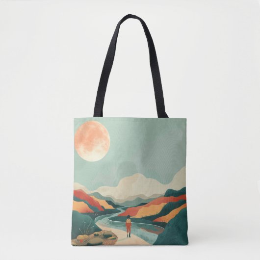 Boho Abstract landschap (14) Draagtas (Voorkant)