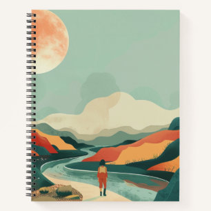 Boho Abstract landschap (14) Notitieboek
