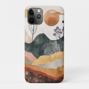 Boho Abstract landschap (15) iPhone 11 Pro Hoesje