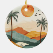 Boho Abstract landschap (16) Keramisch Ornament (Achterkant)