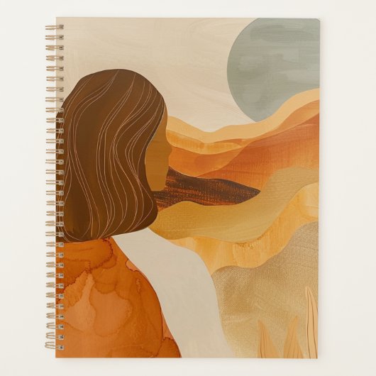 Boho Abstract landschap (17) Planner (Voorkant)