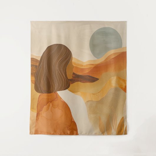 Boho Abstract landschap (17) Wandkleed (Voorkant)
