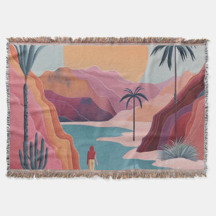 Boho Abstract landschap (18) Deken