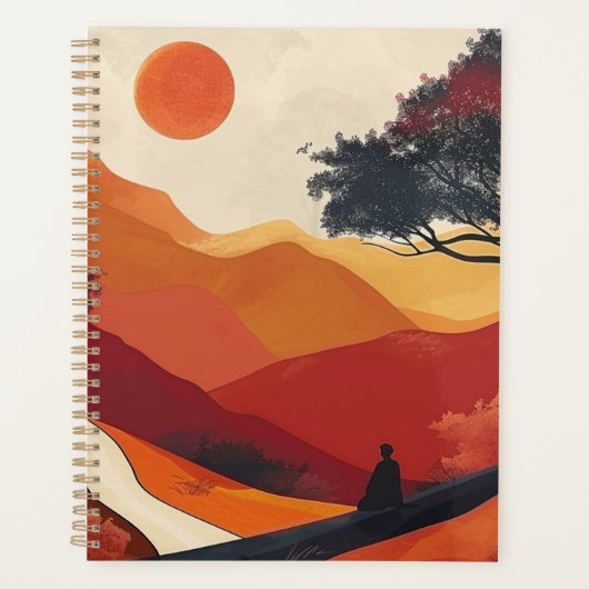 Boho Abstract landschap (19) Planner (Voorkant)