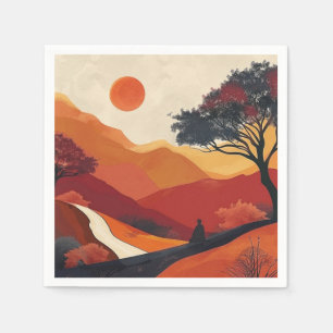 Boho Abstract landschap (19) Servet