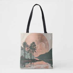 Boho Abstract landschap (1) Draagtas