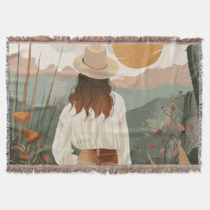 Boho Abstract landschap (20) Deken