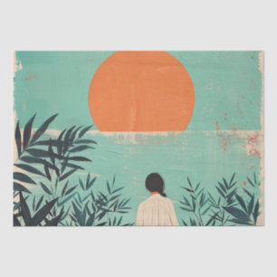 Boho Abstract landschap (22) Tissuepapier