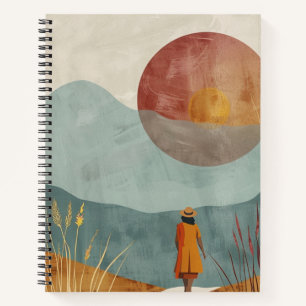 Boho Abstract landschap (23) Notitieboek
