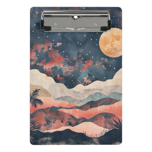Boho Abstract landschap (24) Mini Klembord (Voorkant)