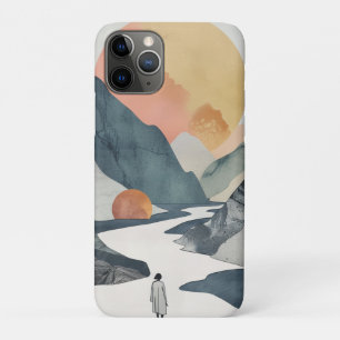 Boho Abstract landschap (2) iPhone 11 Pro Hoesje