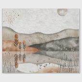 Boho Abstract landschap (3) Cadeaupapier (Vlak)